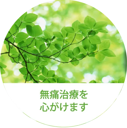 無痛治療を心がけます